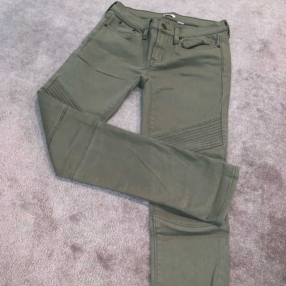 Dark green J Crew jeans